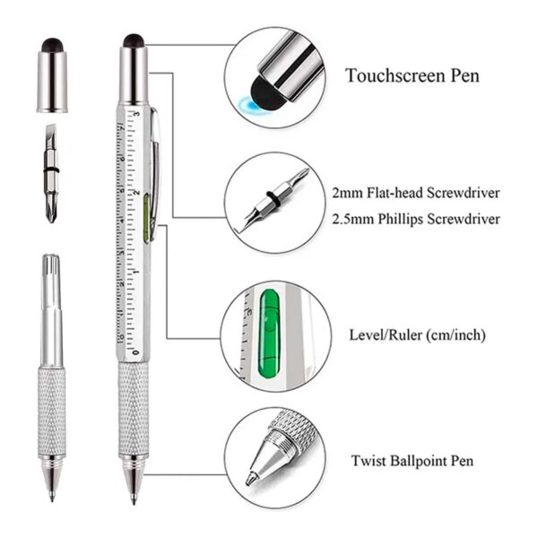 Lapicero multifuncional 7 en 1 para pantalla táctil - Imagen 2